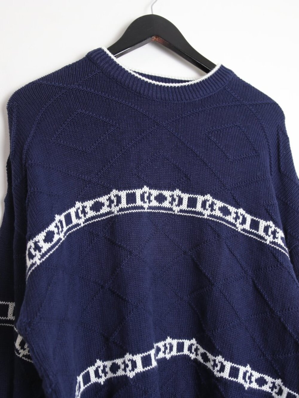 Vintage Northcountry Eaton Textured Knit Isle Pullover Sweater Size Large - Picture 2 of 6